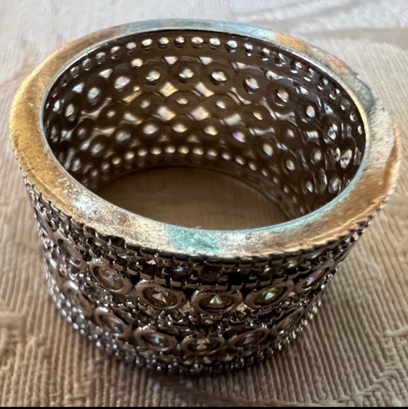 Sterling Silver Crystal Cigar Band - Picture 6 of 12